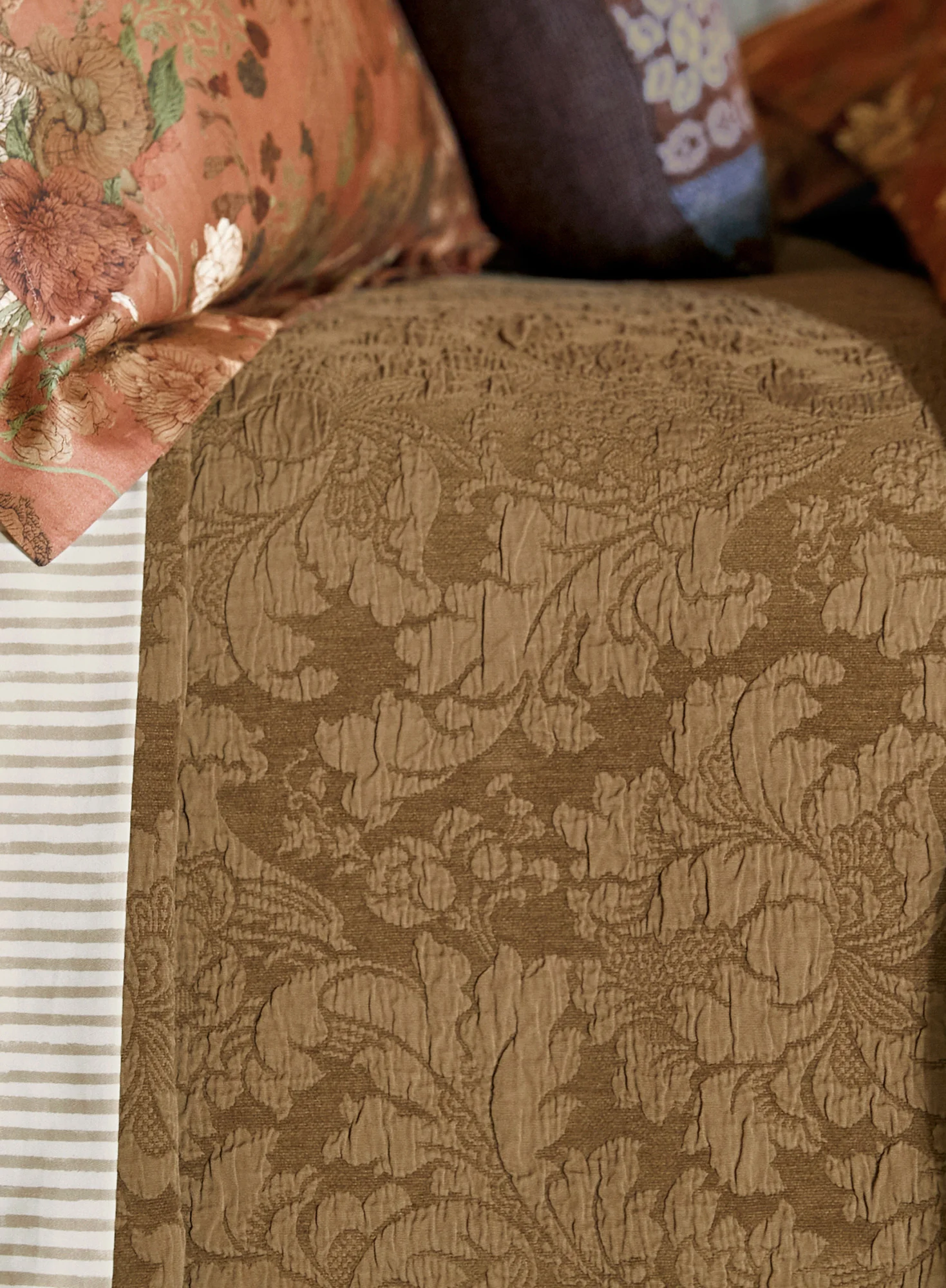 Arts And Crafts Floral Coverlet Set - Image 2