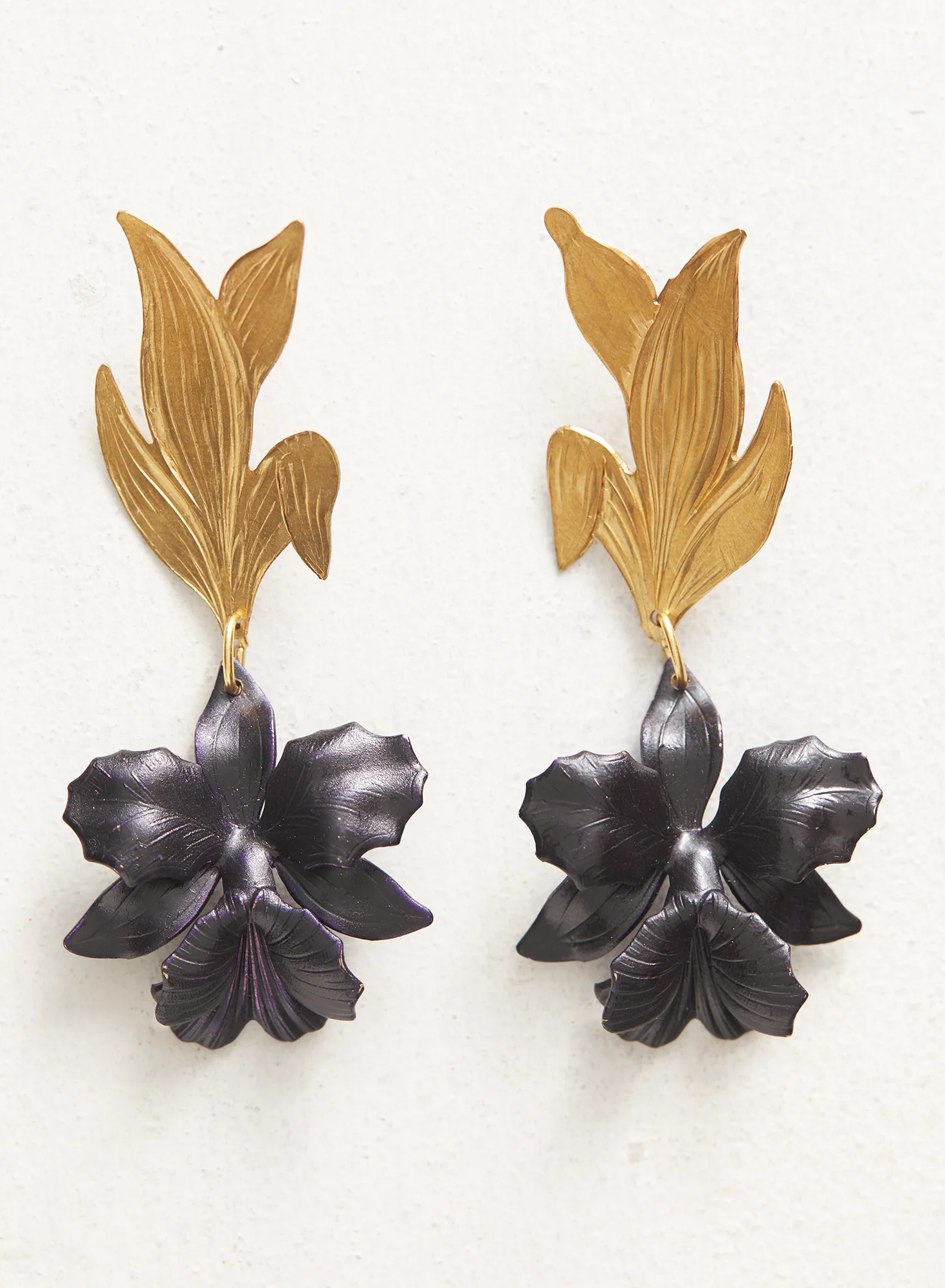 Black Orchid Earrings