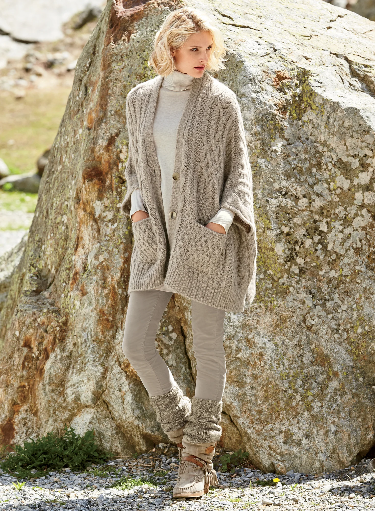 Cabled Alpaca Legwarmers - Image 2