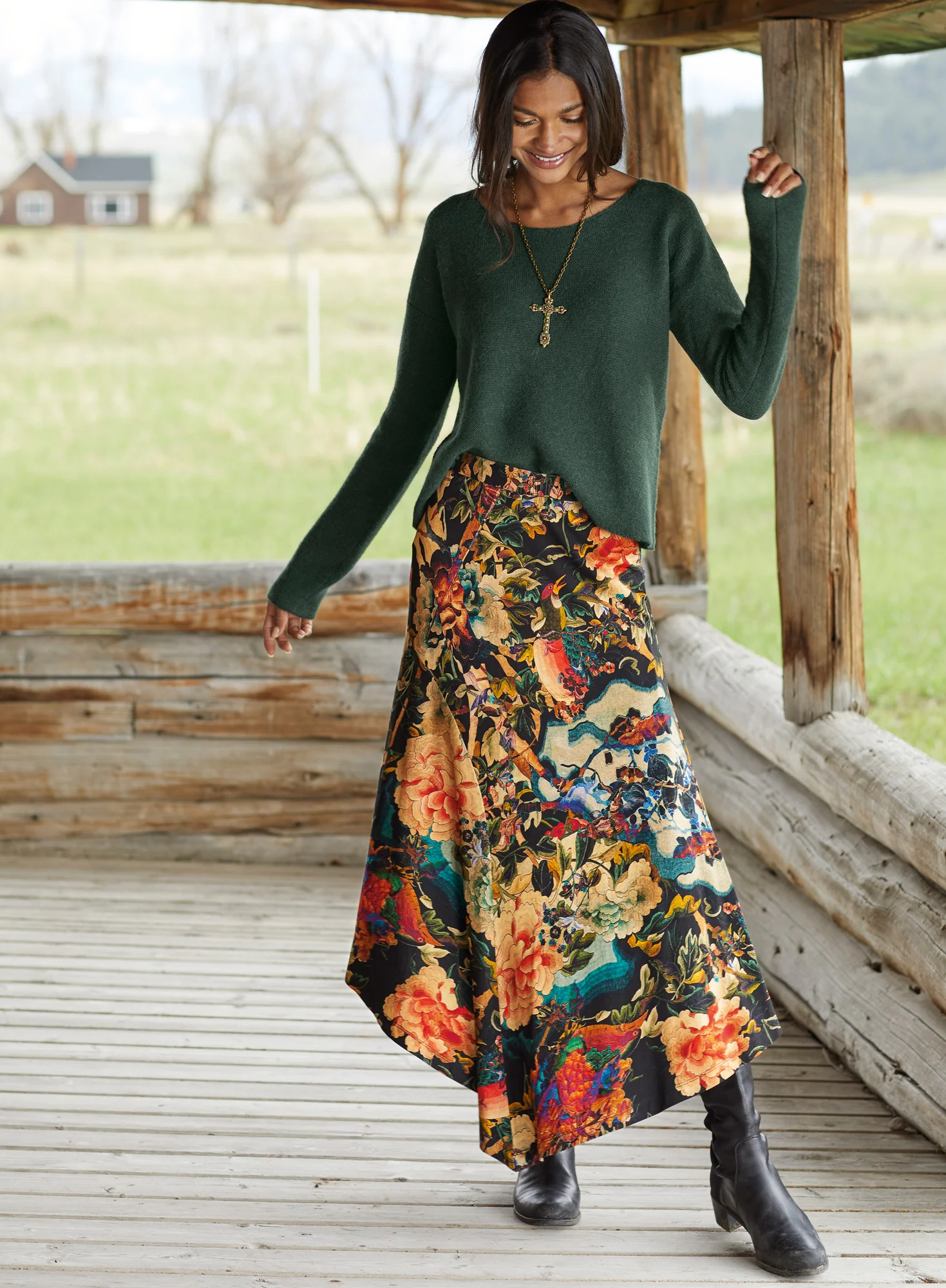 Dynasty Floral Skirt - Image 5