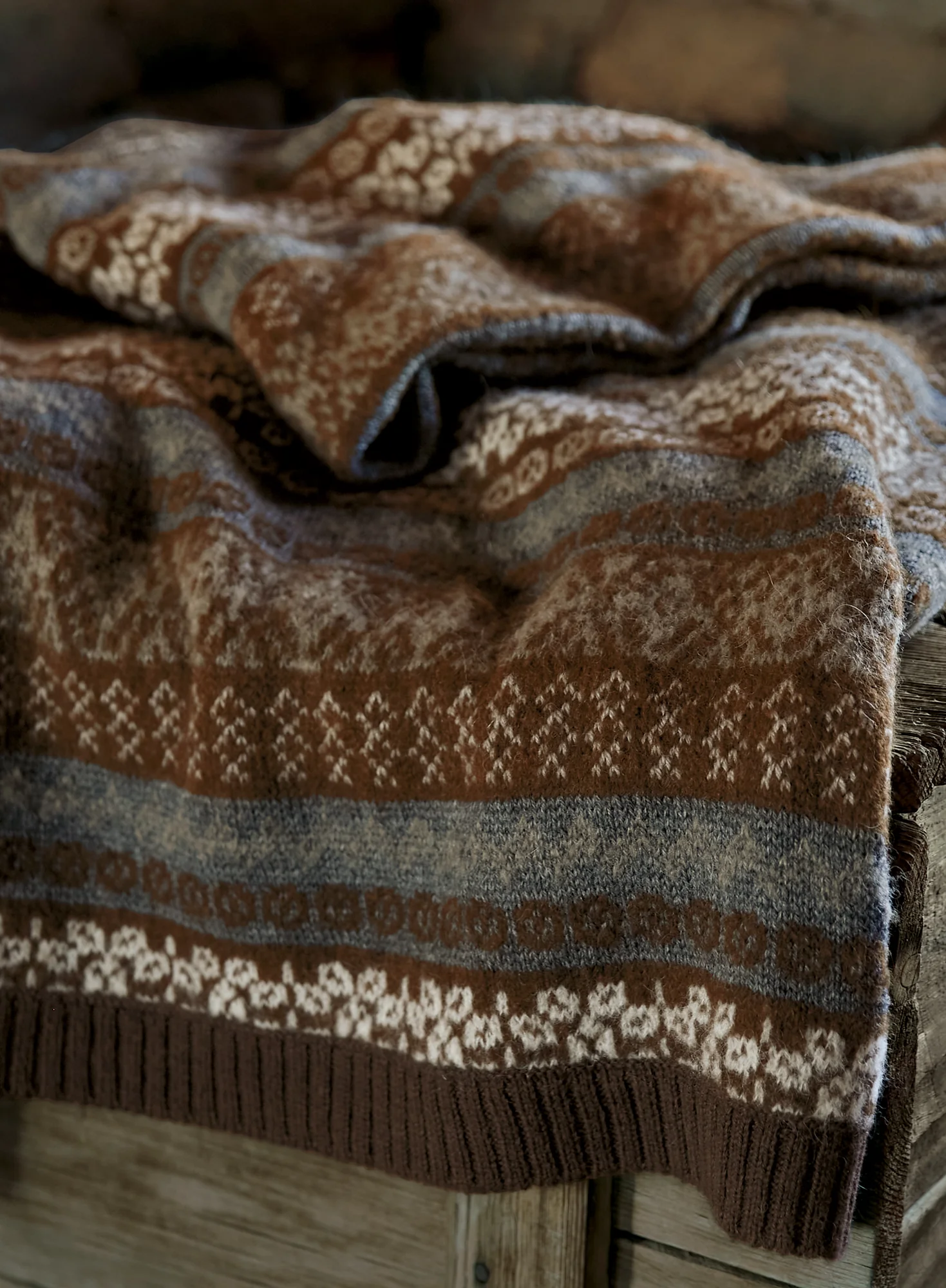 Fair Isle Knit Throw
