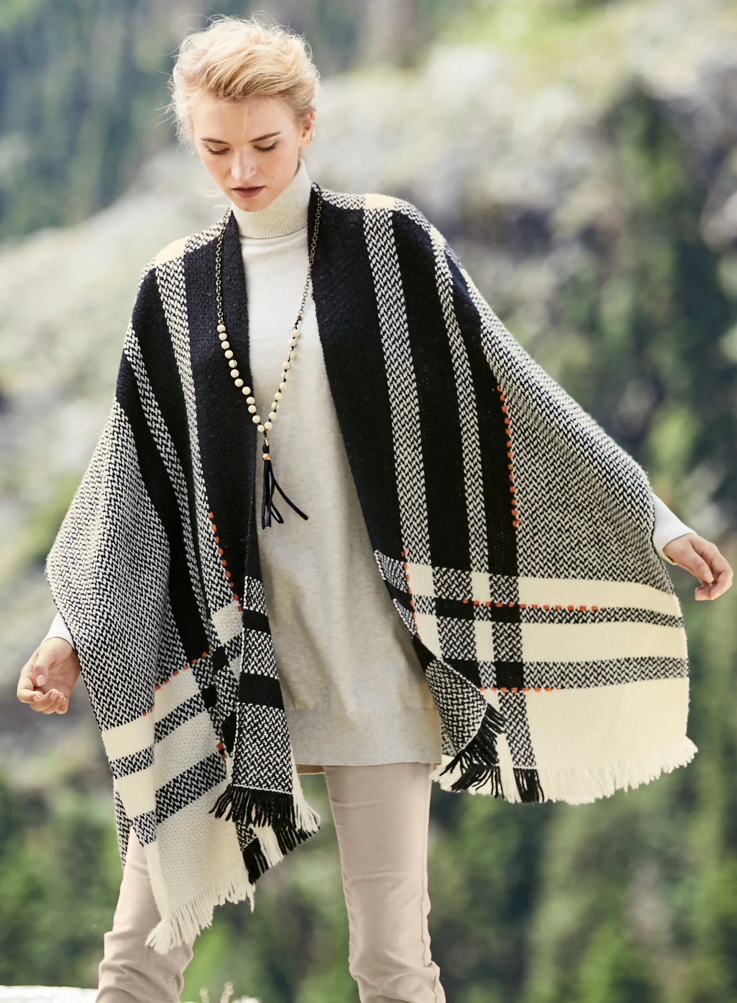 Glen Plaid Ruana - Image 6