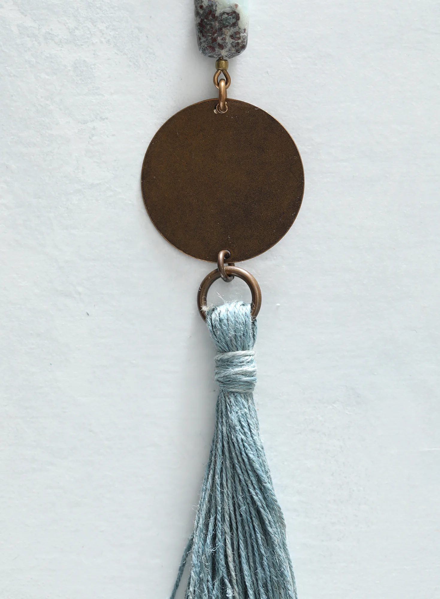 Indigo-Dyed Tassel Earrings - Image 2