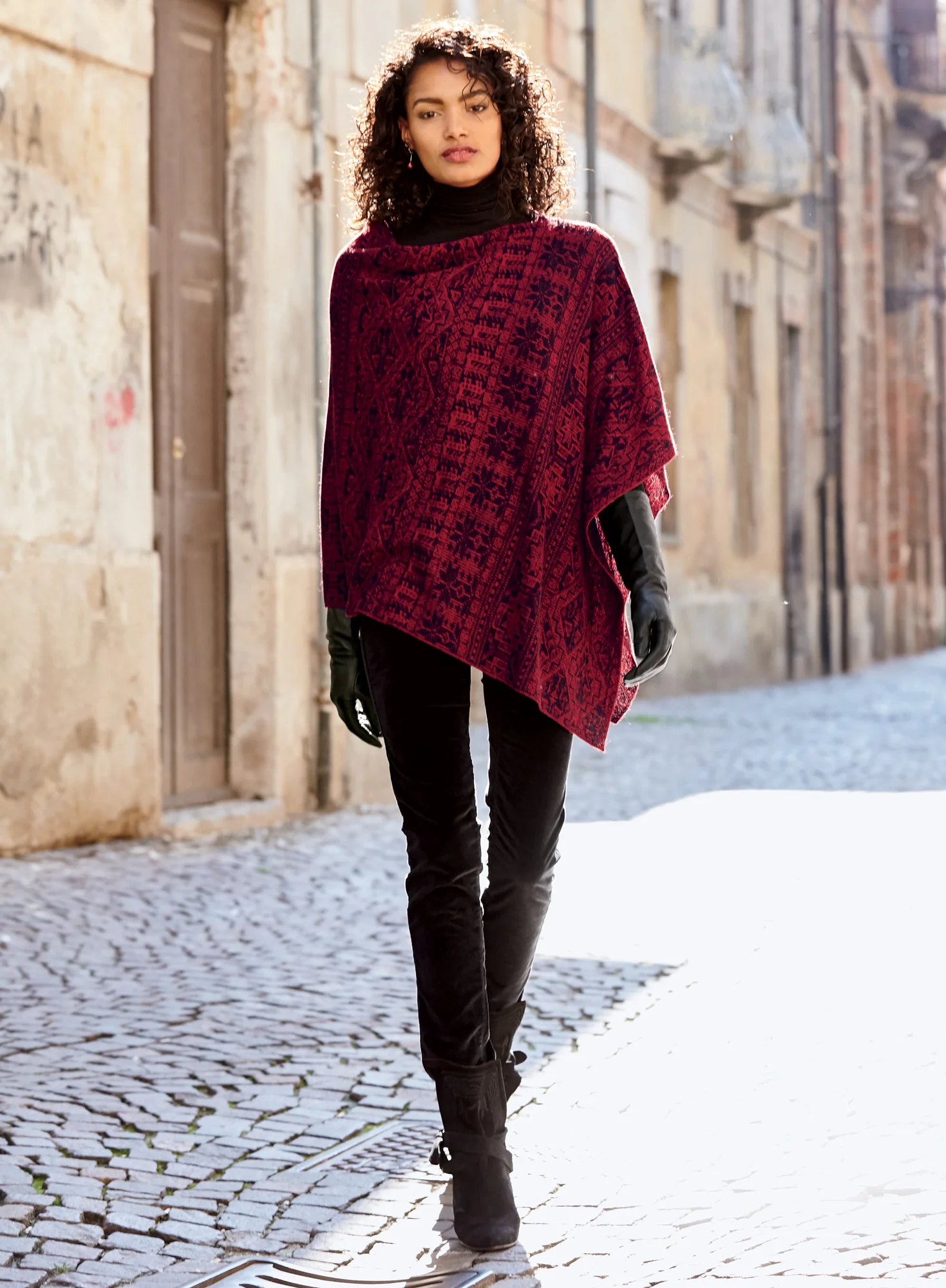 Reversible Graphic Poncho